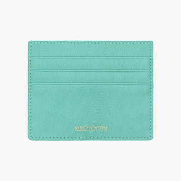 客製化禮物意大利真皮蒂芬尼藍綠色卡片套 錢包 卡包__01378