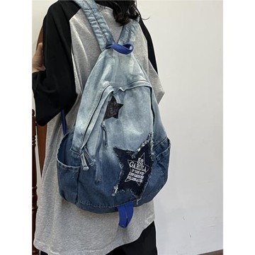 港風潮酷工裝風韓版百搭學生雙肩包女帆布書包旅行包男背包電腦包