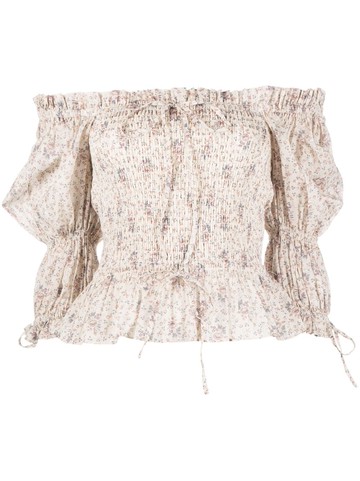 Polo Ralph Lauren - Liko cotton blouse - women - Cotton/Polyester/Spandex/Elastane/Cotton - L - Neutrals