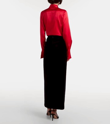 Nina Ricci Cotton velvet maxi skirt