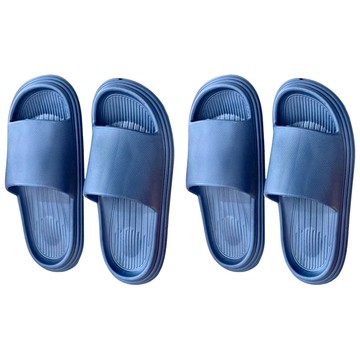 EVA高彈力室內拖鞋 前後雙氣墊加厚減壓 中厚底Q彈 輕量化防滑耐磨  40~41  藍色  2雙