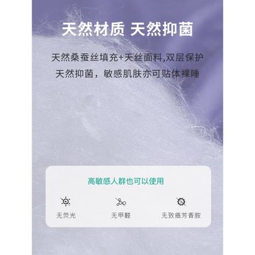 埃迪蒙托 100%桑蠶絲天絲萊賽爾涼感夏涼被素色雙人空調夏被