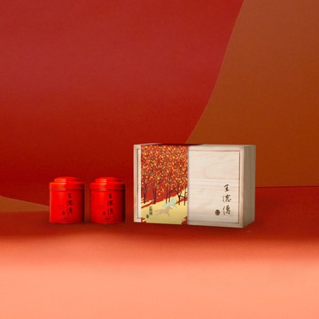 【2026新春馳光禮盒-隨光啟程】阿里山高山金萱烏龍100g+蜜香紅烏龍100g-王德傳