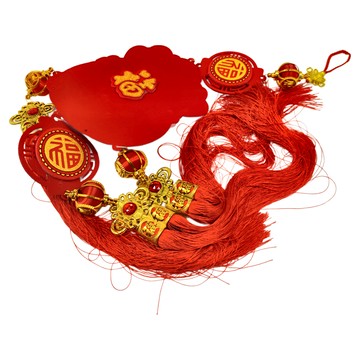 福氣滿滿彩蔥吊飾  107cm  紅色