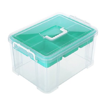 台灣製造 15l 手提雙層整理箱