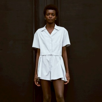 【優惠組合】HUNDR. 天絲棉麻居家服 襯衫＋褲裙 - 晨曦粉-M