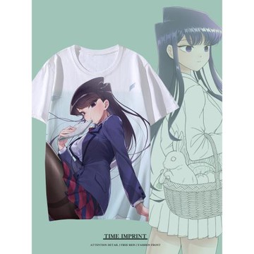 古見硝子同學T恤短袖薄款打底衫夏季青少年痛衣速干卡通tee潮cos