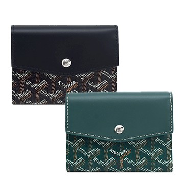 GOYARD拼接塗料帆布三折短夾-多色選 _廠商直送