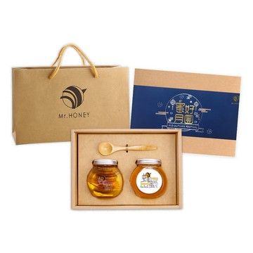 【蜂蜜先生Mr.HONEY】蜜漬禮盒(240gX2)-蜂蜜漬檸檬+荔枝蜂蜜(或野花蜂蜜/泰國龍眼蜂蜜) 附禮袋｜中秋禮盒