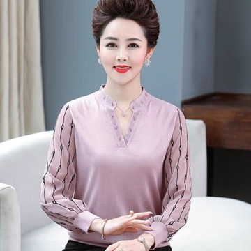 2025新款中年女裝媽媽上衣服春秋裝套裝50多歲60外套時尚薄洋氣夏