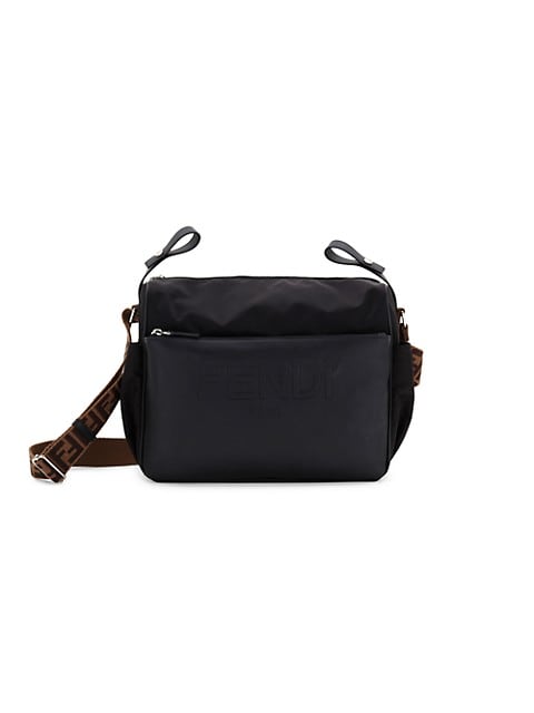 Nylon Embossed Logo Diaper Bag