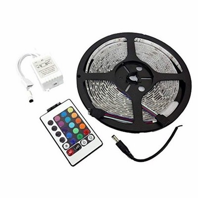 Parishop Ledテープ ライトrgb リモコン 配線付 5m 300連 正面発光 12v 16色 カット可 車 バイク 防水ではあり 通販 Lineポイント最大get Lineショッピング