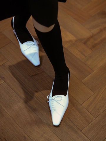 New London Sling Back Ballet [WHITE]