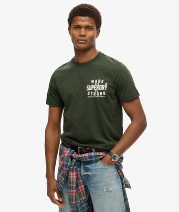 Superdry Men's Machined Goods Workwear T-shirt Green Size: M