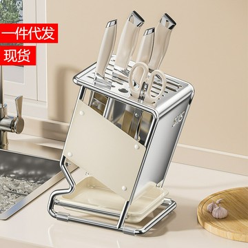 不鏽鋼廚房刀架置物架檯面多功能刀具筷子收納2025新款菜刀放置座