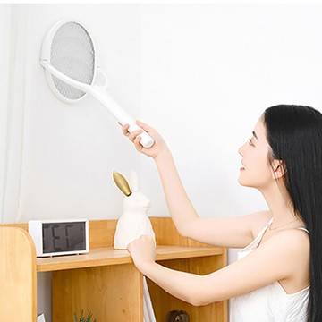 3ZeBra｜可調節角度電蚊拍 (五合一款2入-附立座)