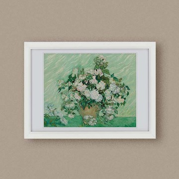 【 世界名作小框畫 】梵谷・玫瑰