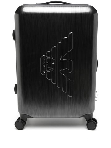 Emporio Armani - embossed-logo trolley - men - Polyester - One Size - Grey