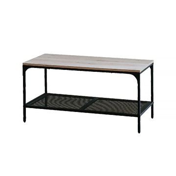 【RICHOME】盧卡司工業風茶几原木色+黑色