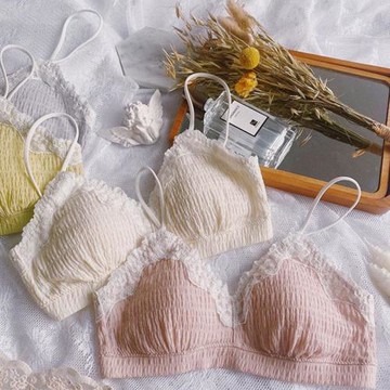 云感舒適內衣女軟軟糯糯胸墊厚度0.3cm可拆卸清純可愛少女文胸