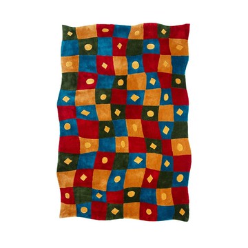 twisted_gems_blue 飛天魔毯手工槍刺潮流地毯掛毯客廳臥室地毯