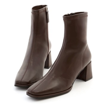 D+AF 美麗零死角．素面方頭高跟瘦瘦靴