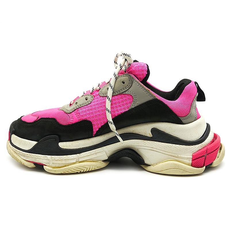 バレンシアガ BALENCIAGA トリプルS ピンク TRIPLE S PINK メンズスニーカー 524039 ダッドシューズ 靴 約26cm  箱付 | LINEショッピング