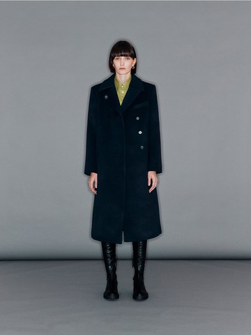 BARNARD Double breasted wool coat Dark Navy