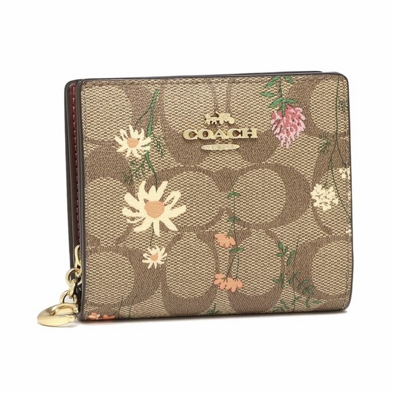 コーチ コーチ アウトレット 二つ折り財布 シグネチャー 花柄 ミニ財布 ベージュマルチ レディース Coach C8734 Ime7v レディース その他 フリー Coach 通販 Lineポイント最大1 0 Get Lineショッピング