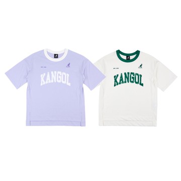 KANGOL 短袖 白綠 紫白 仿舊LOGO 涼感 休閒 上衣 女 6422100500 6422100591