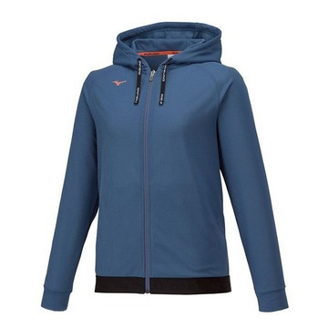 Mizuno 美津濃【授權經銷】＊零碼XL＊女款【針織布面】針織運動外套 連帽 高透氣 藍 32MCA31017