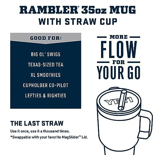 YETI Rambler 35 oz Straw Mug, Vacuum Insulated, Stainless Steel, Reef Blue