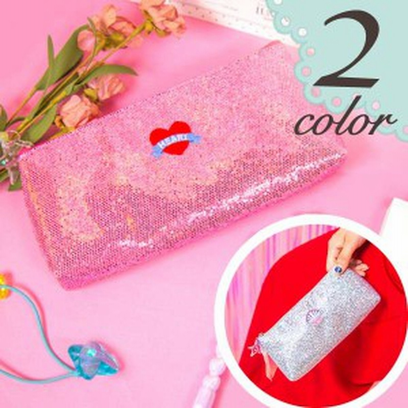 グリッター ペンケース マルチポーチ ポーチ ラメ シェル キラキラ 貝 ハート 学生 可愛い 韓国 カラフル メール便送料無料 0611 通販 Lineポイント最大7 0 Get Lineショッピング