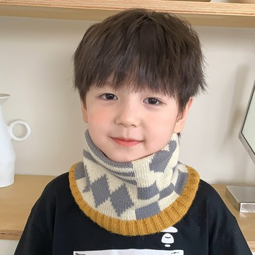 ARY 圍巾 圍脖 兒童圍巾 寶寶圍巾 保暖圍巾 男女童圍巾 兒童針織圍脖 脖套 秋冬加厚保暖男童寶寶新款針織毛線圍脖