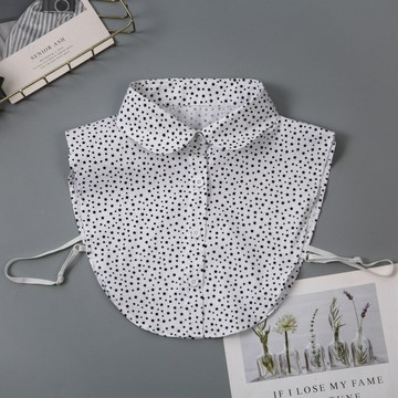 【巴黎精品】現貨+預購 假領子襯衫領片(白色星星印花棉質女裝配件3色a1gg22)