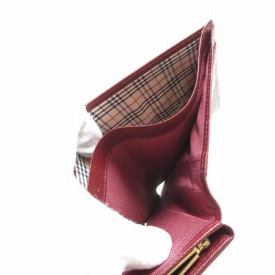 BURBERRY【バーバリー】 がま口 二つ折り財布（小銭入れあり