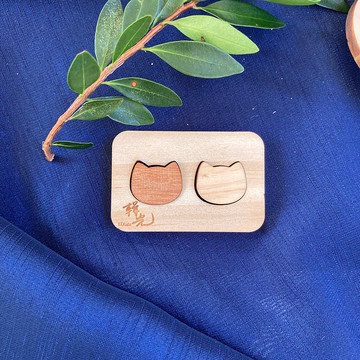 原木貓貓辦公小磁鐵
