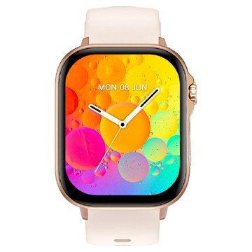 Ergotech 人因科技 GPS定位心率血氧藍牙通話腕錶 SW320  藍牙 + USB  2.13吋  奶茶金