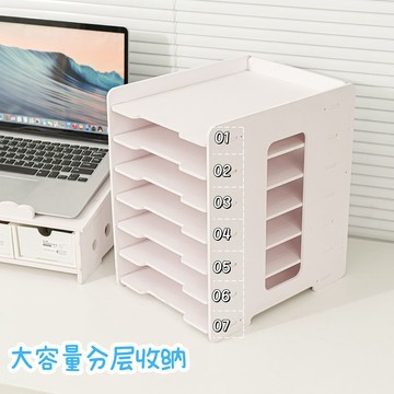 臺灣/✨收納架 收納盒 置物架收納置物架多層辦公桌面文件a4收納盒整理書本多層宿舍桌上文件櫃