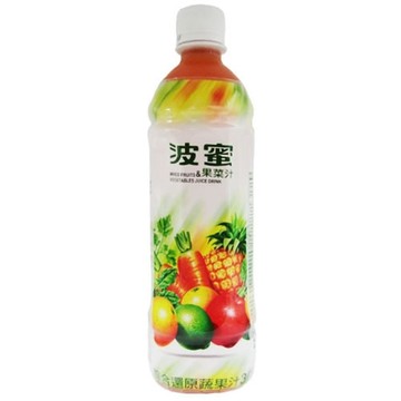 波蜜果菜汁 Pet 580ml(箱購依實際收貨為主，無法保證原封箱出貨)