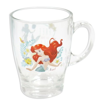 Disney 玻璃馬克杯 300ml-小美人魚(SGS 檢測認證)