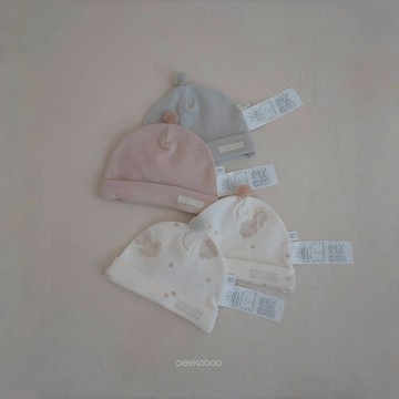 Peekaboo Nernar手繪蛇寶寶絨球翻折圓帽【現貨+預購】新生兒帽子 寶寶帽子 嬰兒帽子 彌月禮物 韓國童裝