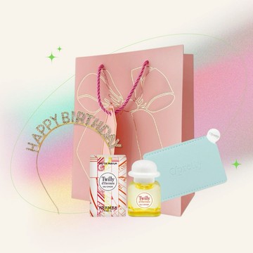 ⚡快速出貨｜牡羊座生日快樂【HERMES 愛馬仕】為你選的生日禮-可自選香味(7.5ml)+生日髮箍/化妝鏡 附蝴蝶結禮袋