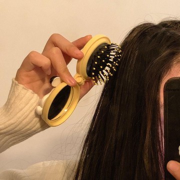 梳子 可愛小梳子便攜隨身迷你折疊氣墊梳女生氣囊梳鏡子一體