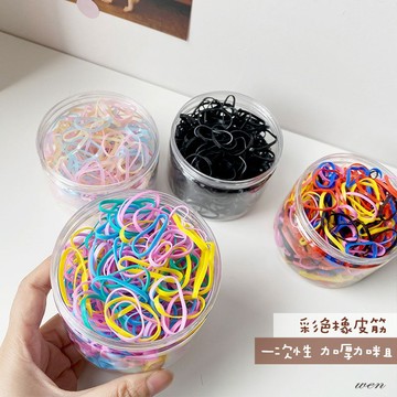 【台灣現貨】 拋棄式髮圈 彩色橡皮筋 髮圈 髮束 髮飾 綁頭髮 髮繩 彈力髮圈 綁頭髮髮圈 可愛髮圈 小髮圈 橡皮筋髮圈