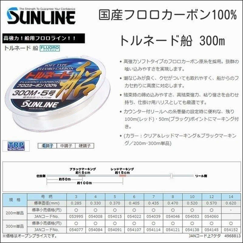 サンライン トルネード船 5号 300m 国産フロロカーボン 通販 Lineポイント最大0 5 Get Lineショッピング