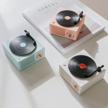 新款黑膠機音箱原子復古唱片機音響抖音同款外貿禮品【北歐家居生活】