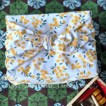 桂圓方巾和果子綠豆糕新年禮盒包裹布伴手禮茶葉手信送禮物風呂敷