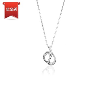 二手品 Tiffany&Co. 蒂芙尼 立體抽象符號925純銀項鍊