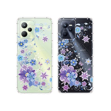 YOURS realme 全系列 奧地利彩鑽防摔手機殼-紫櫻戀 realme14 5G/realmeV5/realmeGT/realmeC35/3/6i/GT/C35